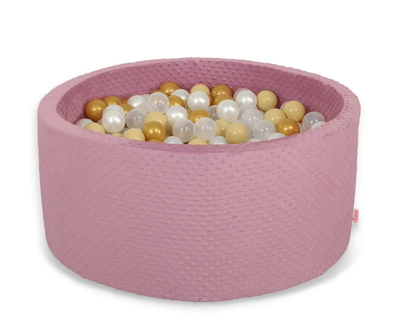 Suchy Basen Minky H-40 cm Piłkami 200SZT.- Róż Retro TUM-TUM
