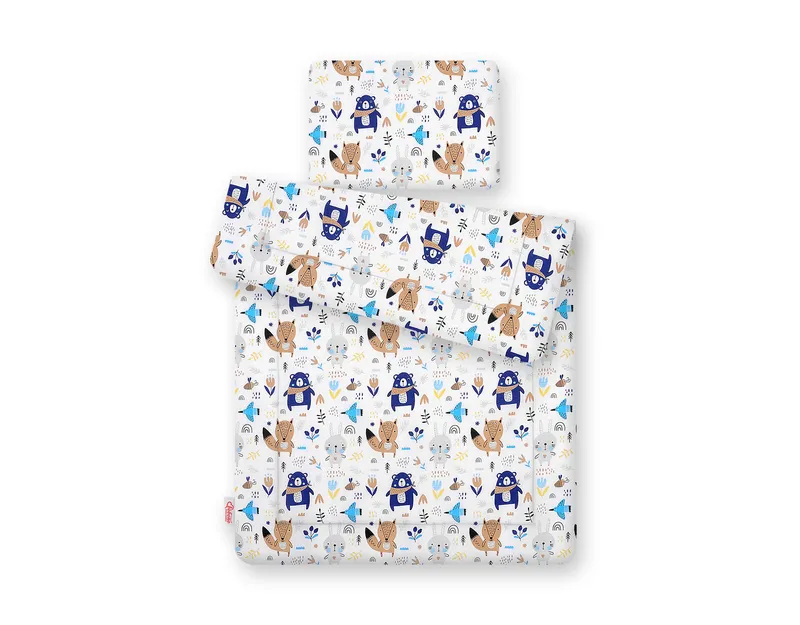Komplet Pościeli Dla Niemowląt Wypełnieniem 2-CZ 75x100cm Misie TUM-TUM