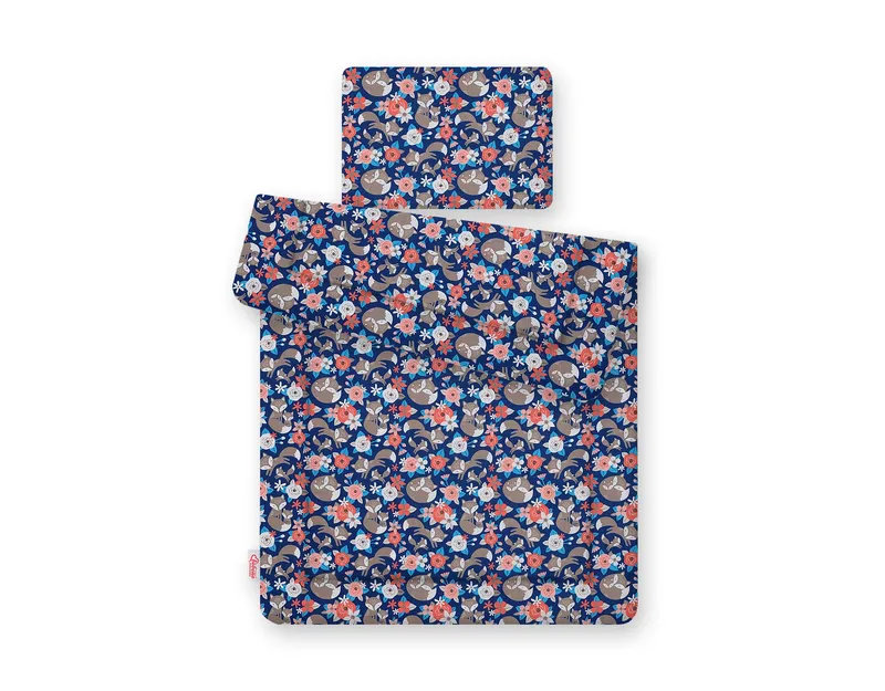 Komplet Pościeli Dla Niemowląt Wypełnieniem 2-CZ 75x100cm Lisia TUM-TUM
