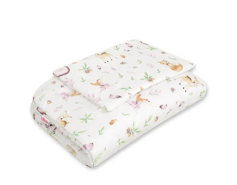 Komplet Pościeli Dla Niemowląt Wypełnieniem 2-CZ 75x100cm Leśna TUM-TUM