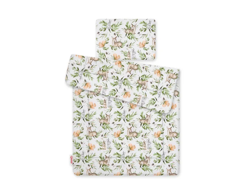 Komplet Pościeli Dla Niemowląt Wypełnieniem 2-CZ 75x100cm Green TUM-TUM