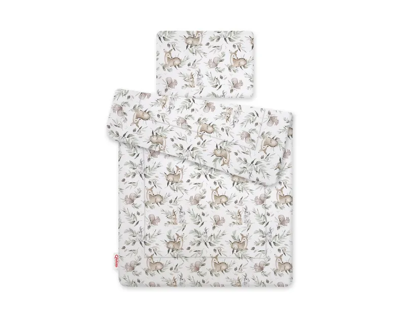 Komplet Pościeli Dla Niemowląt Wypełnieniem 2-CZ 75x100cm Olive TUM-TUM