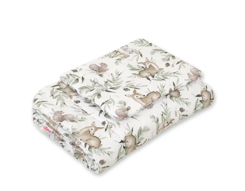 Komplet Pościeli Dla Niemowląt Wypełnieniem 2-CZ 75x100cm Olive TUM-TUM