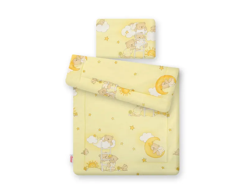 Komplet Pościeli Dla Niemowląt Wypełnieniem 2-CZ 75x100cm Misie TUM-TUM