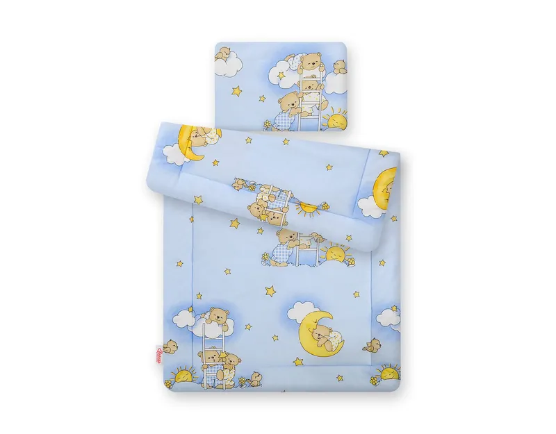Komplet Pościeli Dla Niemowląt Wypełnieniem 2-CZ 75x100cm Misie TUM-TUM