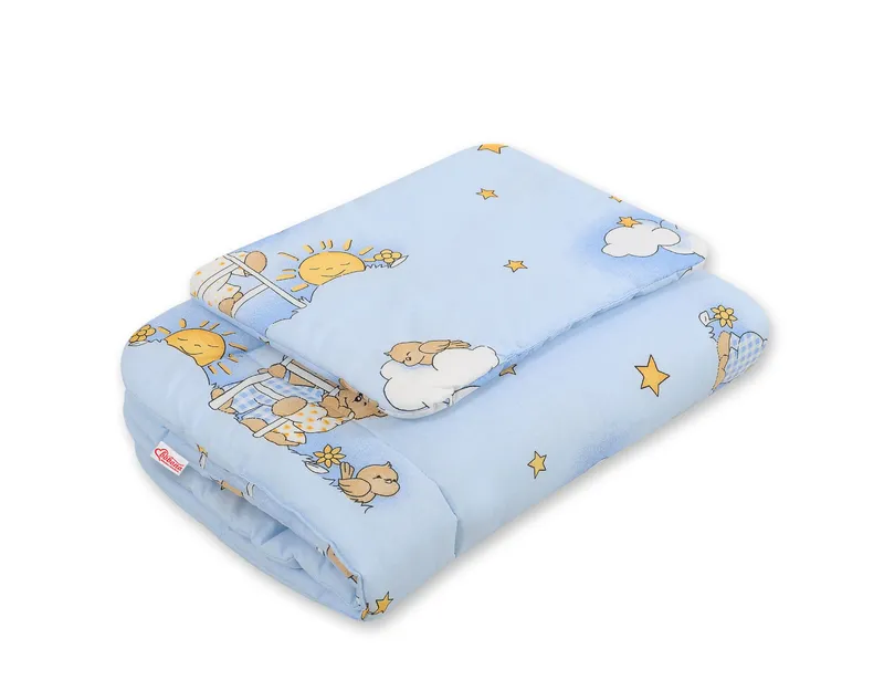 Komplet Pościeli Dla Niemowląt Wypełnieniem 2-CZ 75x100cm Misie TUM-TUM