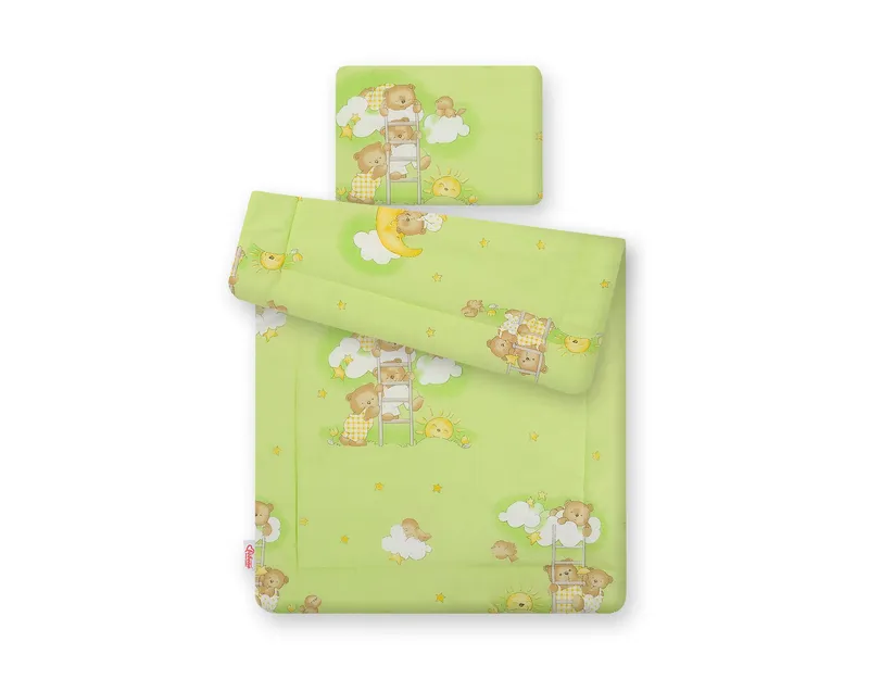 Komplet Pościeli Dla Niemowląt Wypełnieniem 2-CZ 75x100cm Misie TUM-TUM