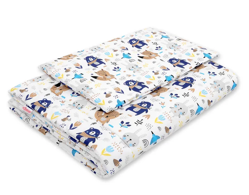 Komplet Pościeli Dla Dzieci Wypełnieniem 120x90cm Misie TUM-TUM