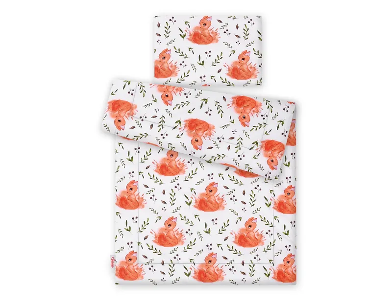 Komplet Pościeli Dla Dzieci Wypełnieniem 135x100 cm Wiewiórki TUM-TUM