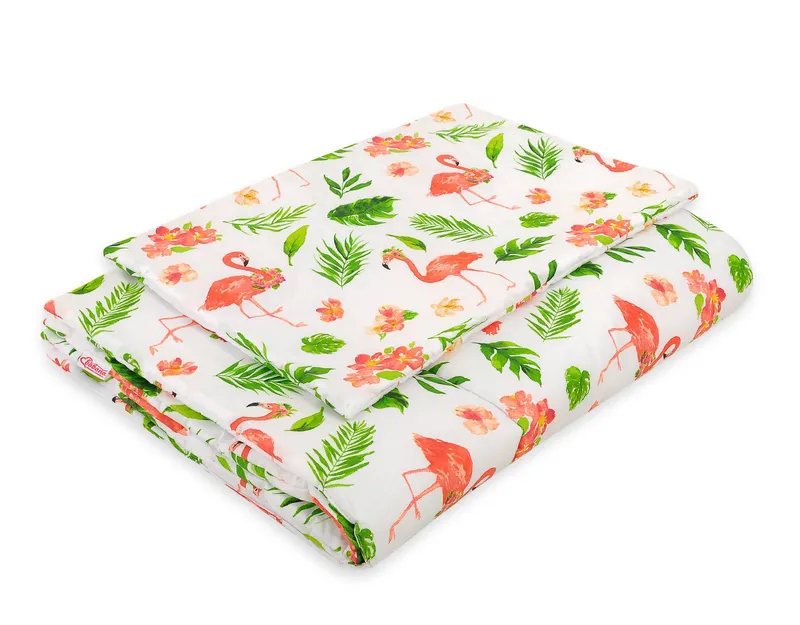 Komplet Pościeli Dla Dzieci Wypełnieniem 135x100 cm Flamingi TUM-TUM