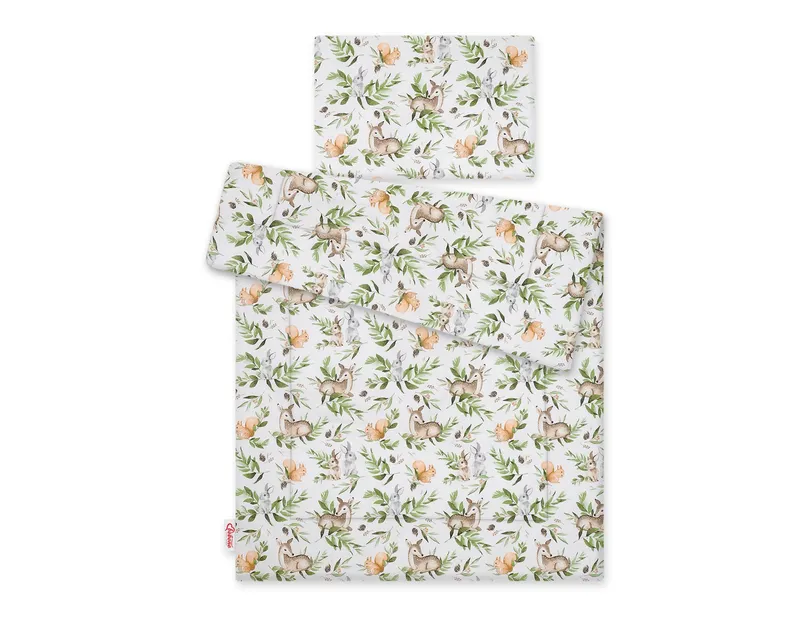 Komplet Pościeli Dla Dzieci Wypełnieniem 120x90cm Woodland Green TUM-TUM