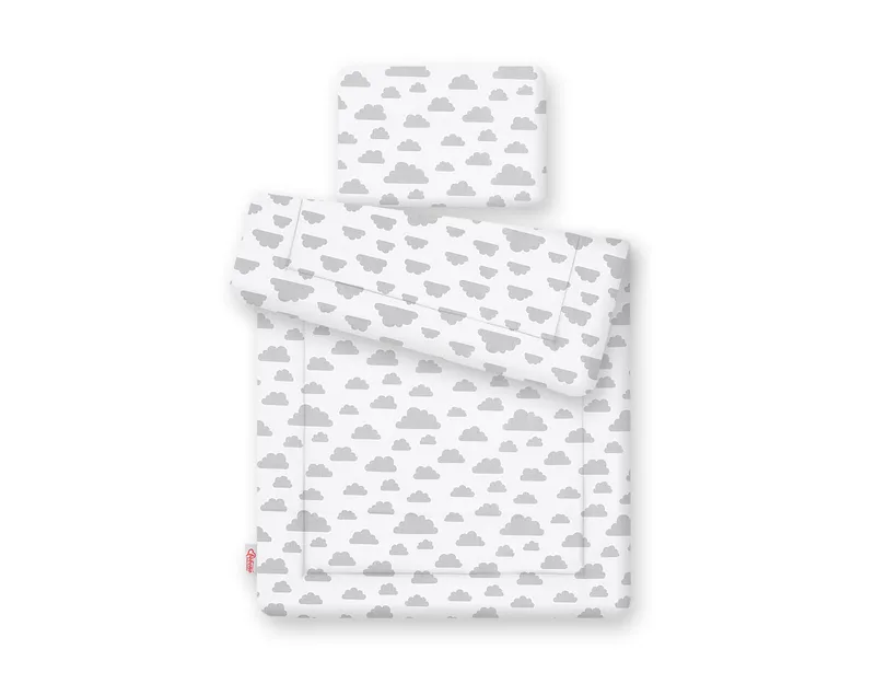 Komplet Pościeli Dla Niemowląt Wypełnieniem 2-CZ 75x100cm TUM-TUM - Szare