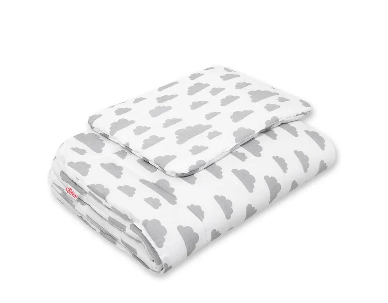 Komplet Pościeli Dla Niemowląt Wypełnieniem 2-CZ 75x100cm TUM-TUM - Szare