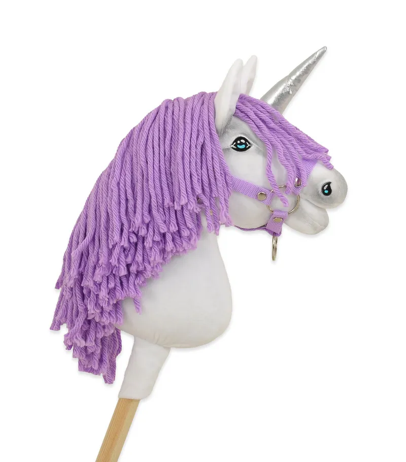 Hobby Horse Jednorożec Na Kiju Biały, Grzywa Fioletowa Srebrny TUM-TUM