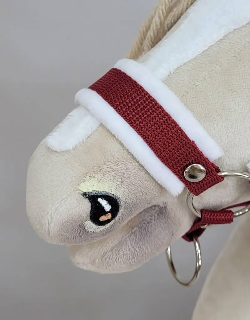Zestaw Do Hobby Horse: Kantar Białym Futerkiem Uwiąz Ze Sznurka TUM-TUM