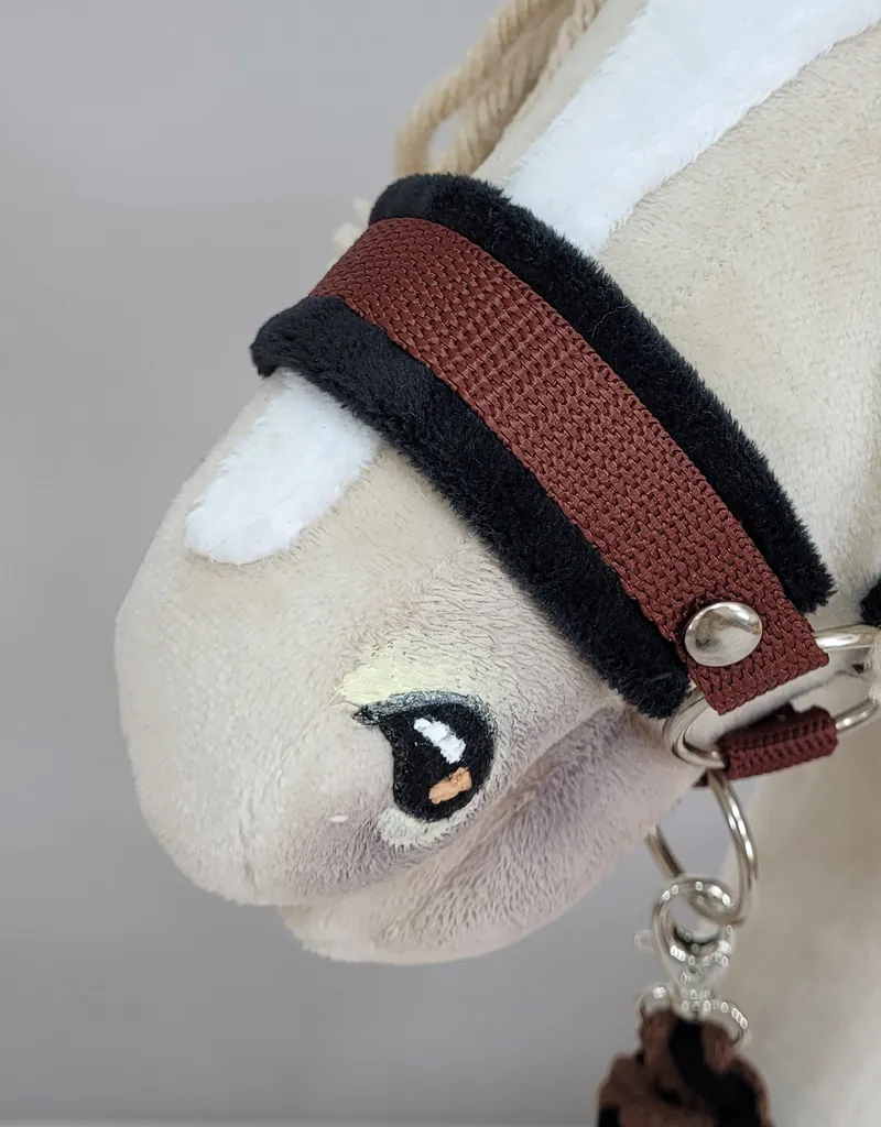 Kantar Regulowany Dla Konia Hobby Horse Czarnym TUM-TUM - Brązowy