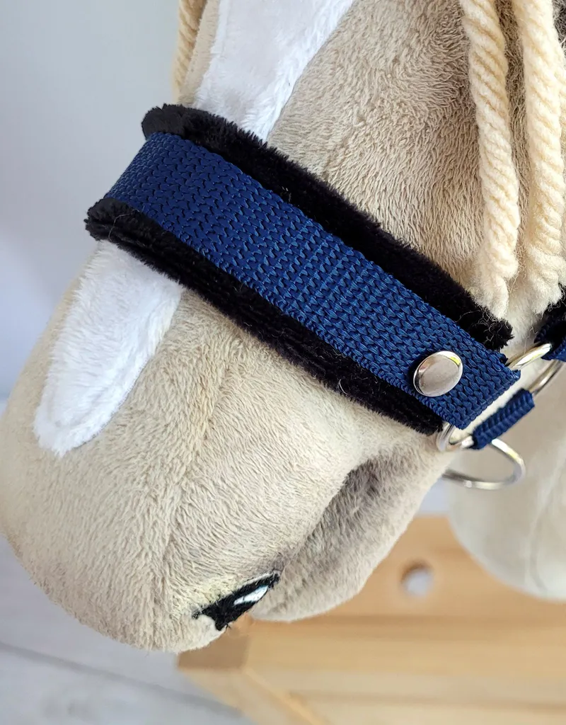 Kantar Regulowany Dla Konia Hobby Horse Czarnym TUM-TUM - Granatowy