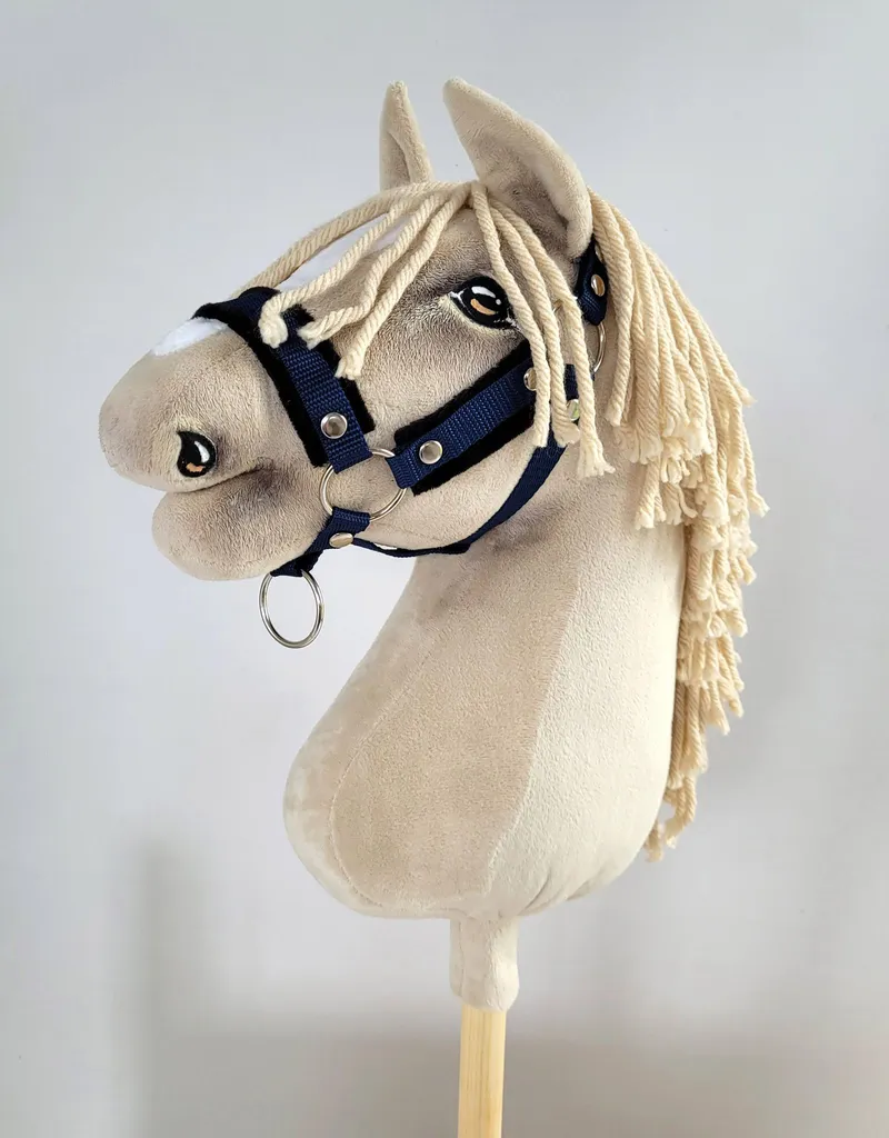 Zestaw Do Hobby Horse: Kantar Czarnym Futerkiem Uwiąz Ze Sznurka TUM-TUM