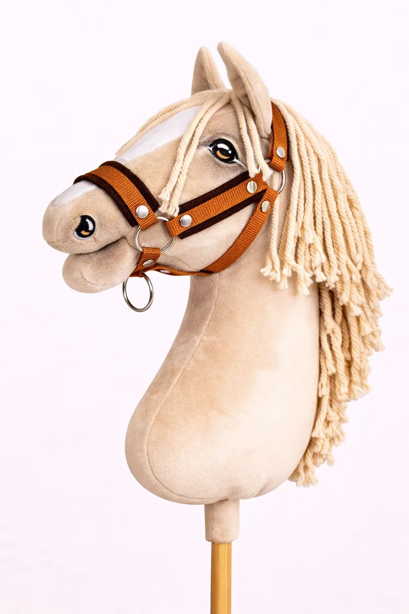 Kantar Regulowany Dla Konia Hobby Horse Rudy Czarnym Futerkiem TUM-TUM