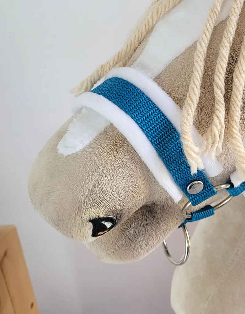 Zestaw Do Hobby Horse: Kantar Białym Futerkiem Uwiąz Ze Sznurka TUM-TUM
