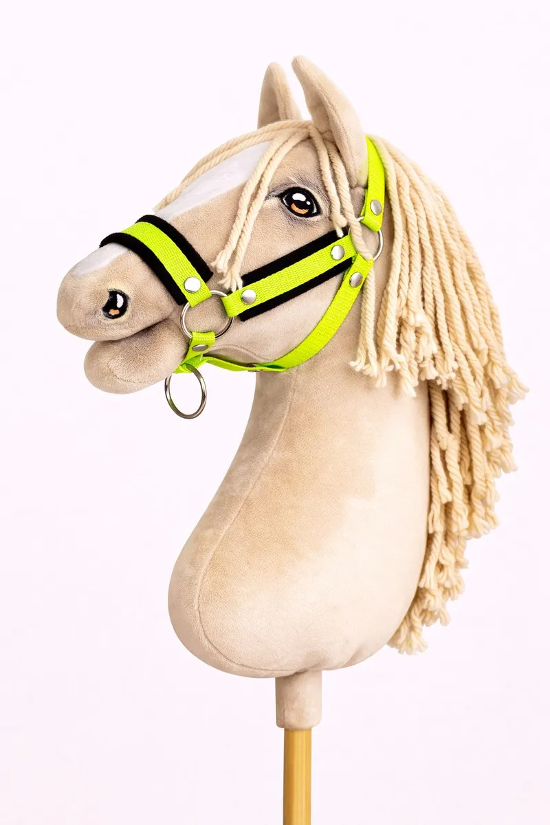 Kantar Regulowany Dla Konia Hobby Horse Neon Green Czarnym TUM-TUM