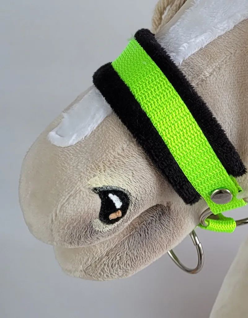 Kantar Regulowany Dla Konia Hobby Horse Neon Green Czarnym TUM-TUM