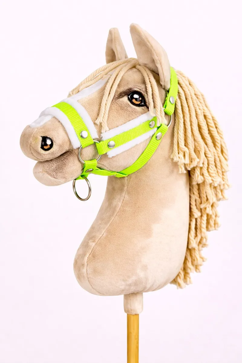 Kantar Regulowany Dla Konia Hobby Horse Neon Green Białym TUM-TUM