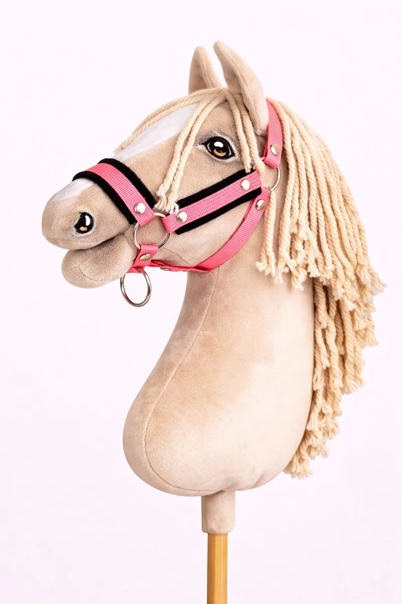 Kantar Regulowany Dla Konia Hobby Horse Neon Pink Czarnym TUM-TUM