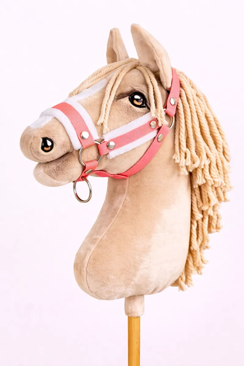 Kantar Regulowany Dla Konia Hobby Horse Neon Pink Białym TUM-TUM
