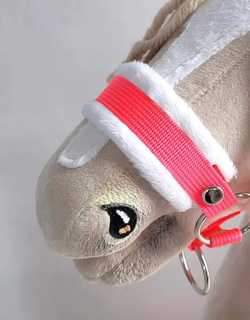 Kantar Regulowany Dla Konia Hobby Horse Neon Pink Białym TUM-TUM
