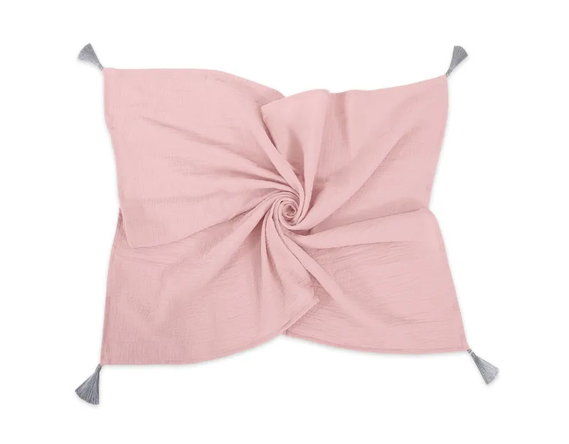 Muślinowy Kocyk Dla Niemowląt Chwostami Pastel Pink TUM-TUM