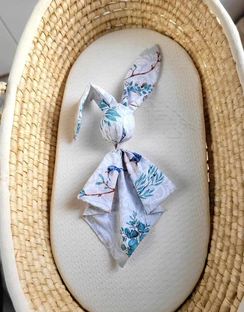Miękka Przytulanka Doudou Kocyk Króliczek Bawełny Blue Birds TUM-TUM