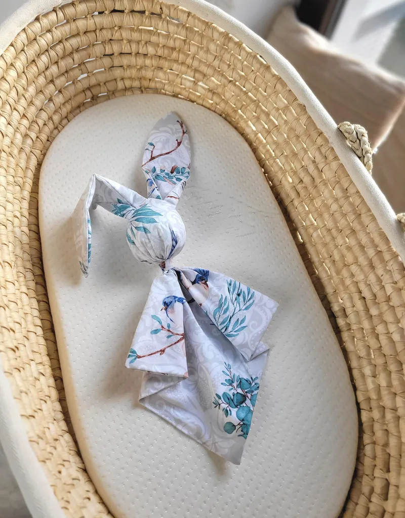 Miękka Przytulanka Doudou Kocyk Króliczek Bawełny Blue Birds TUM-TUM