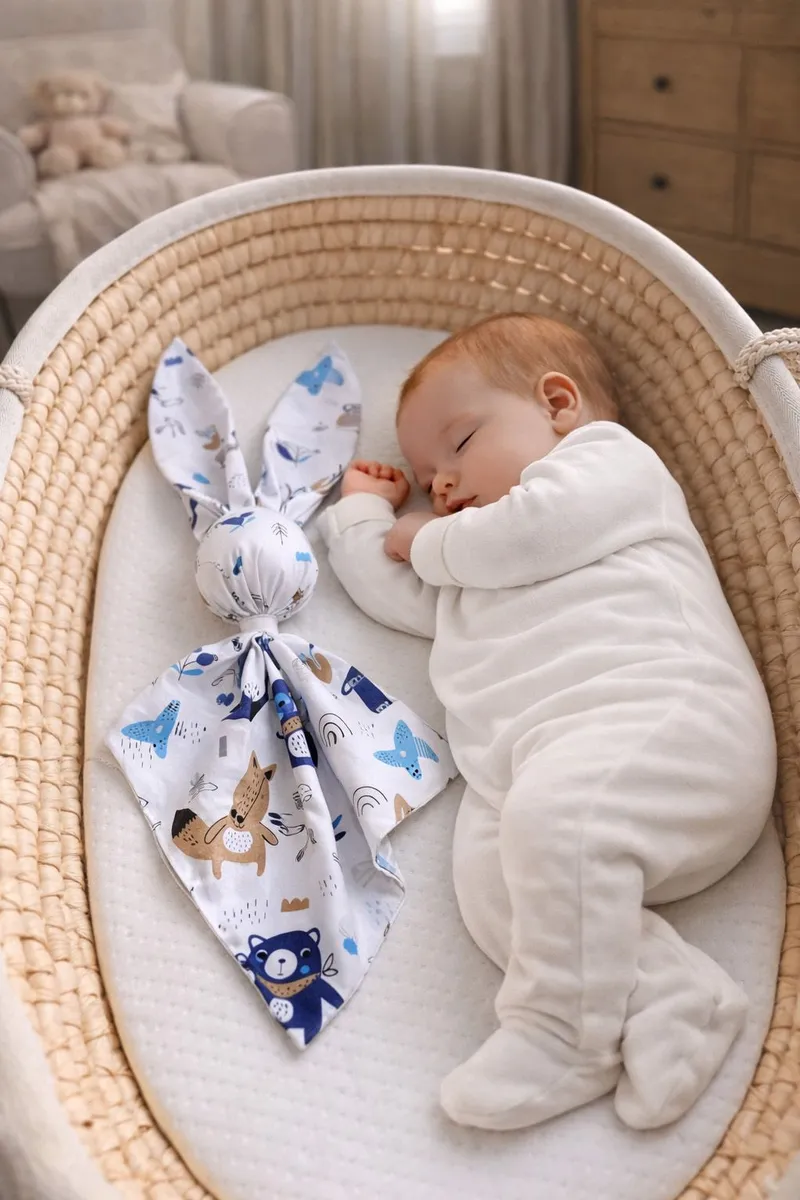 Miękka Przytulanka Doudou Kocyk Króliczek Bawełny Misie TUM-TUM