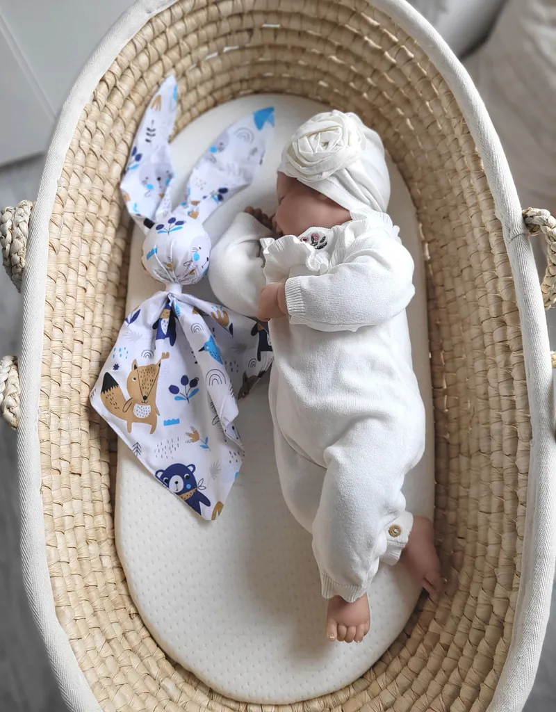 Miękka Przytulanka Doudou Kocyk Króliczek Bawełny Misie TUM-TUM