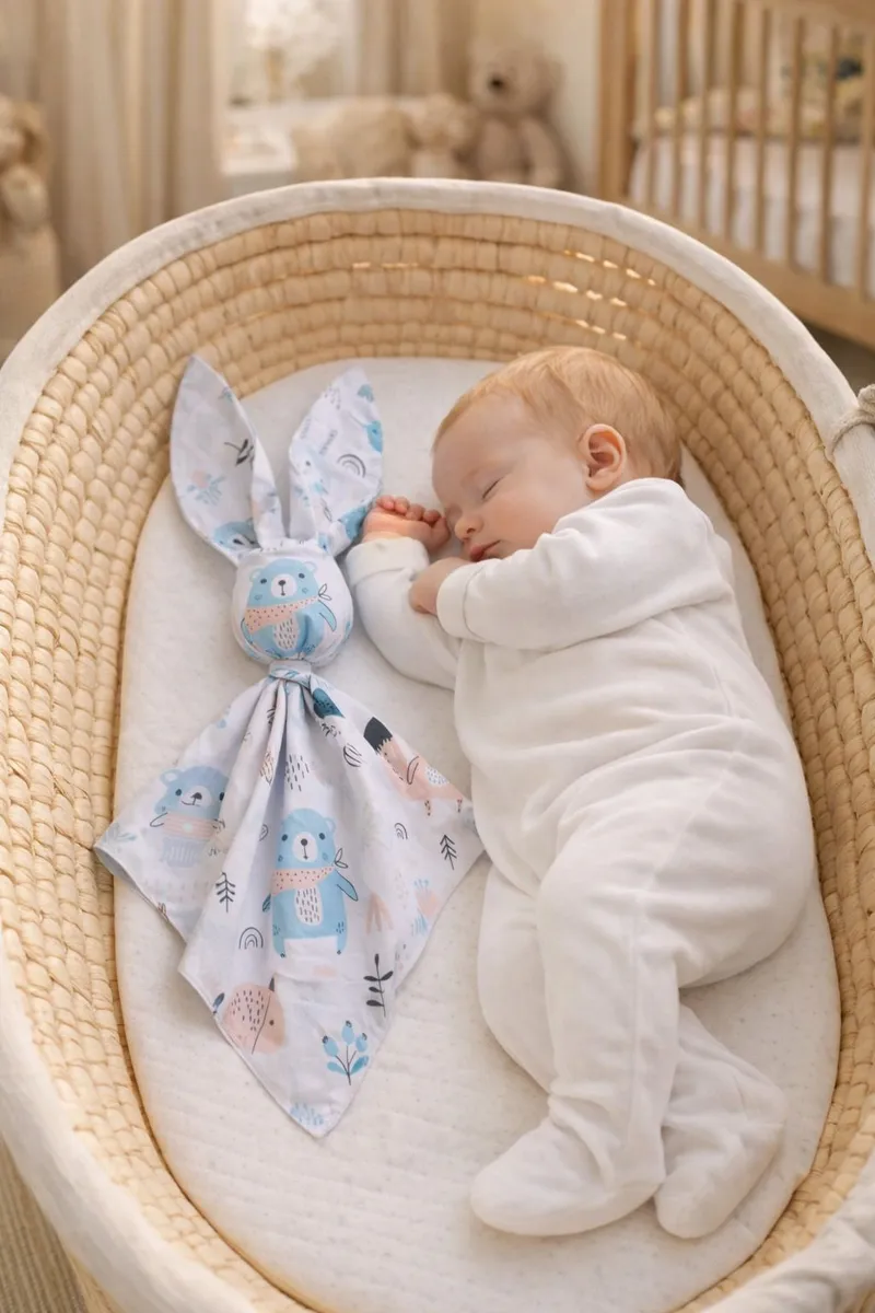 Miękka Przytulanka Doudou Kocyk Króliczek Bawełny Misie TUM-TUM