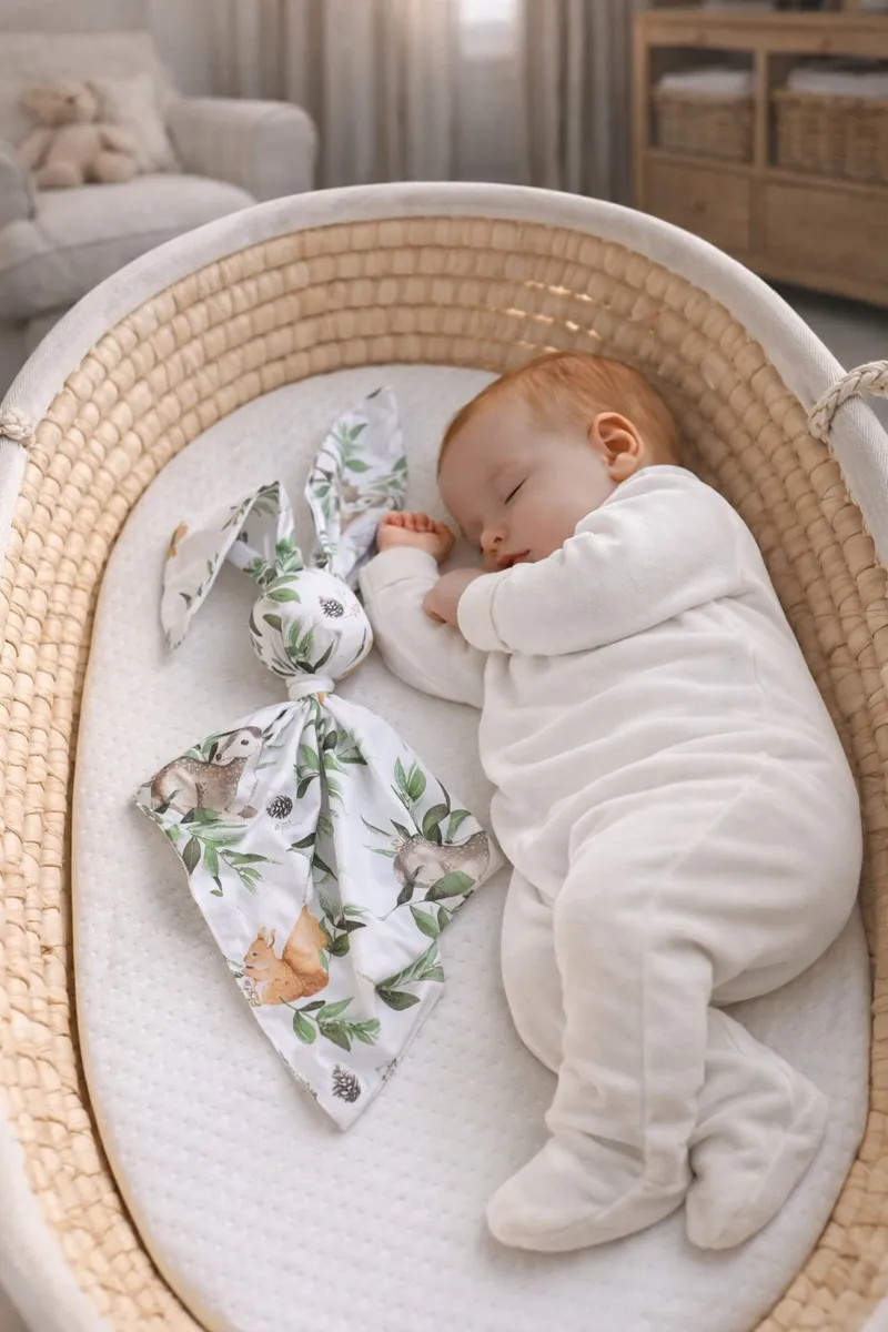 Miękka Przytulanka Doudou Kocyk Króliczek Bawełny Woodland Green TUM-TUM