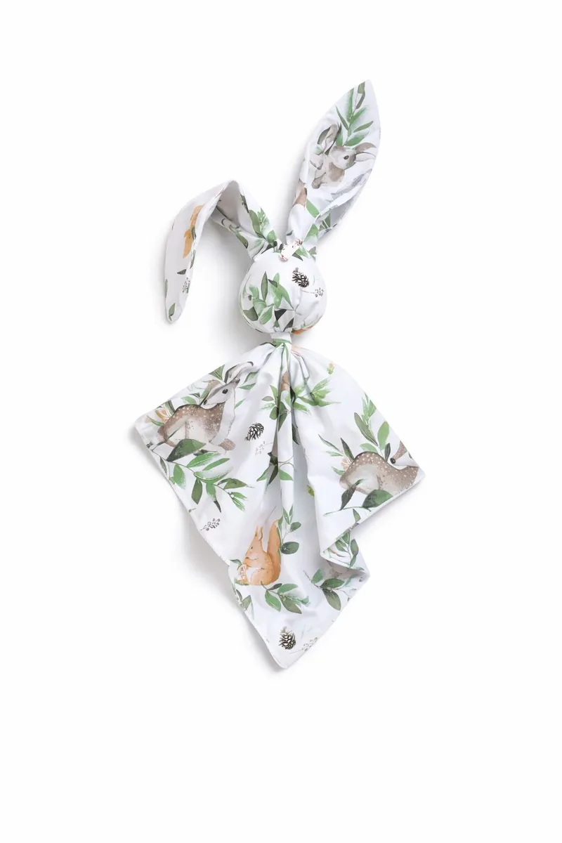 Miękka Przytulanka Doudou Kocyk Króliczek Bawełny Woodland Green TUM-TUM