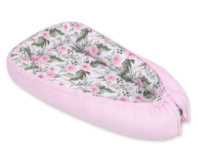 Kokon Niemowlęcy Dwustronny Kojec Otulacz Premium Peonie TUM-TUM Dla Dzieci