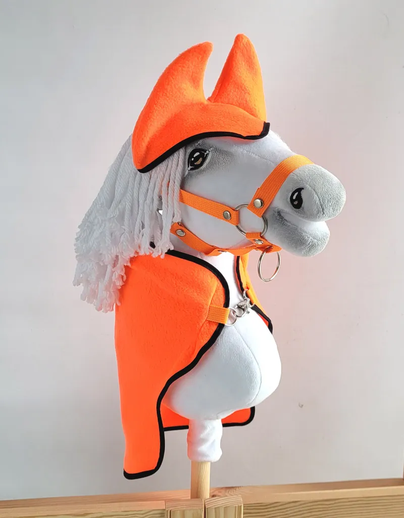 Zestaw Dla Hobby Horse A3: Polarowa Derka Nauszniki Neon Orange TUM-TUM