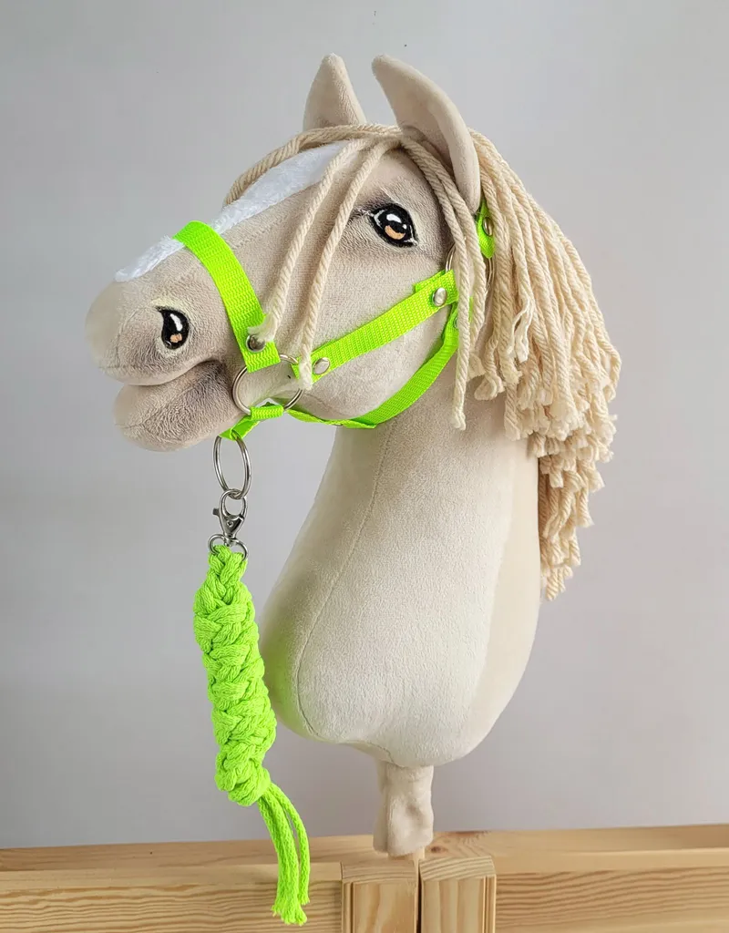 Zestaw Do Hobby Horse: Kantar Uwiąz Ze Sznurka Neon-Green TUM-TUM