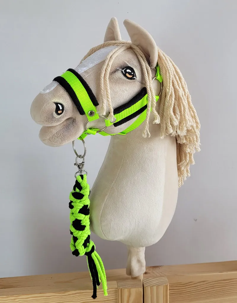 Uwiąz Dla Konia Hobby Horse Pleciony Ze Sznurka Neon Green/ TUM-TUM