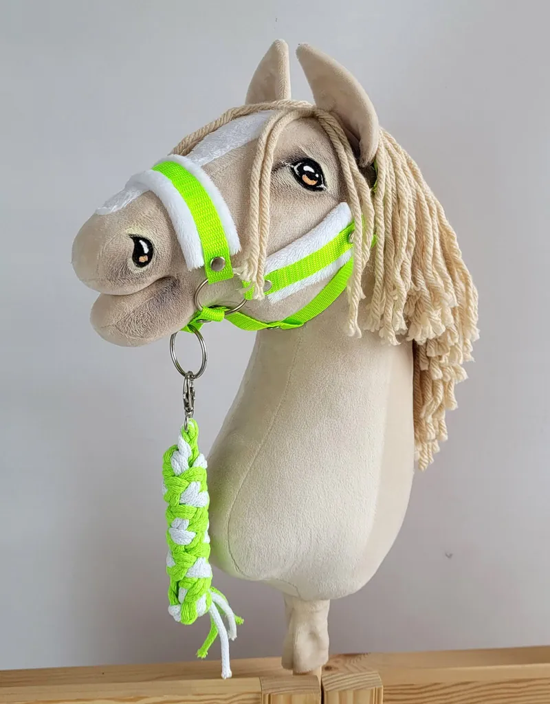 Uwiąz Dla Konia Hobby Horse Pleciony Ze Sznurka Neon Green/ TUM-TUM