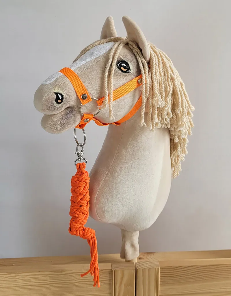 Zestaw Do Hobby Horse: Kantar Uwiąz Ze Sznurka Neon-Orange TUM-TUM