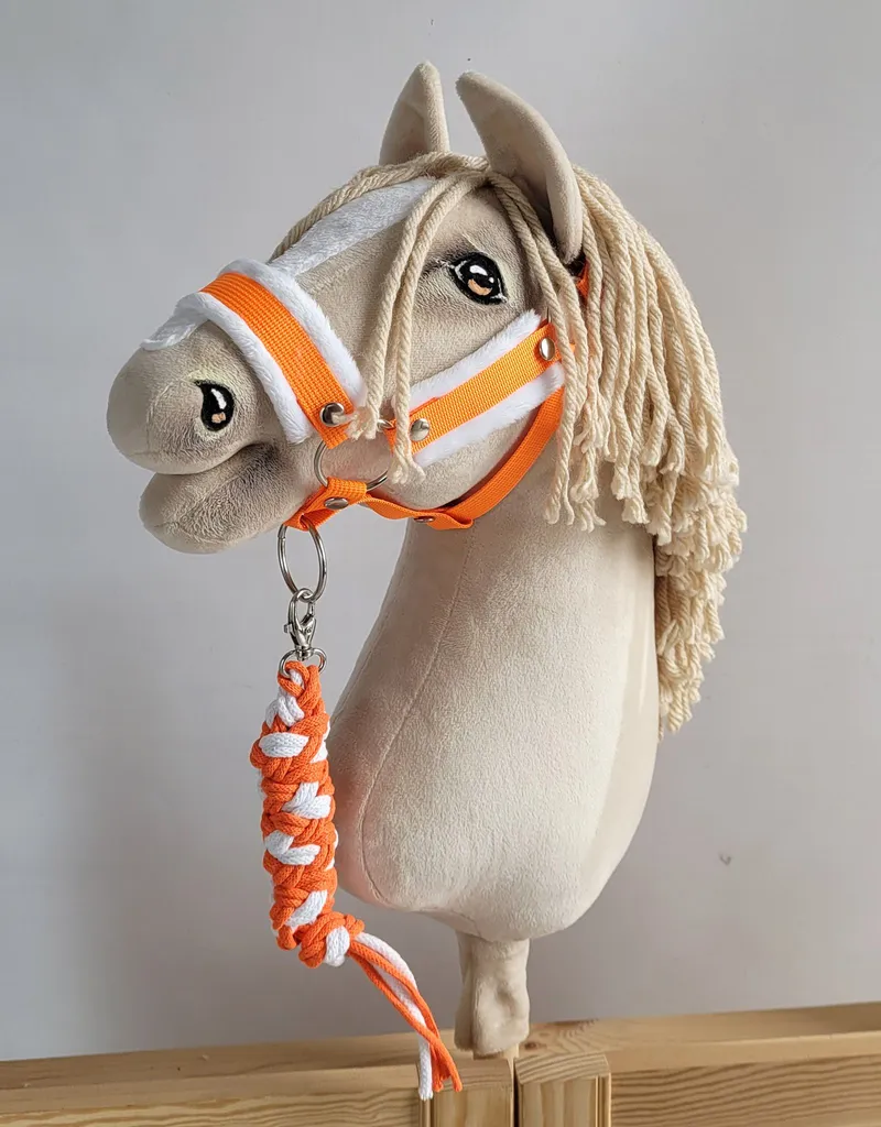 Uwiąz Dla Konia Hobby Horse Pleciony Ze Sznurka Neon Orange/ TUM-TUM