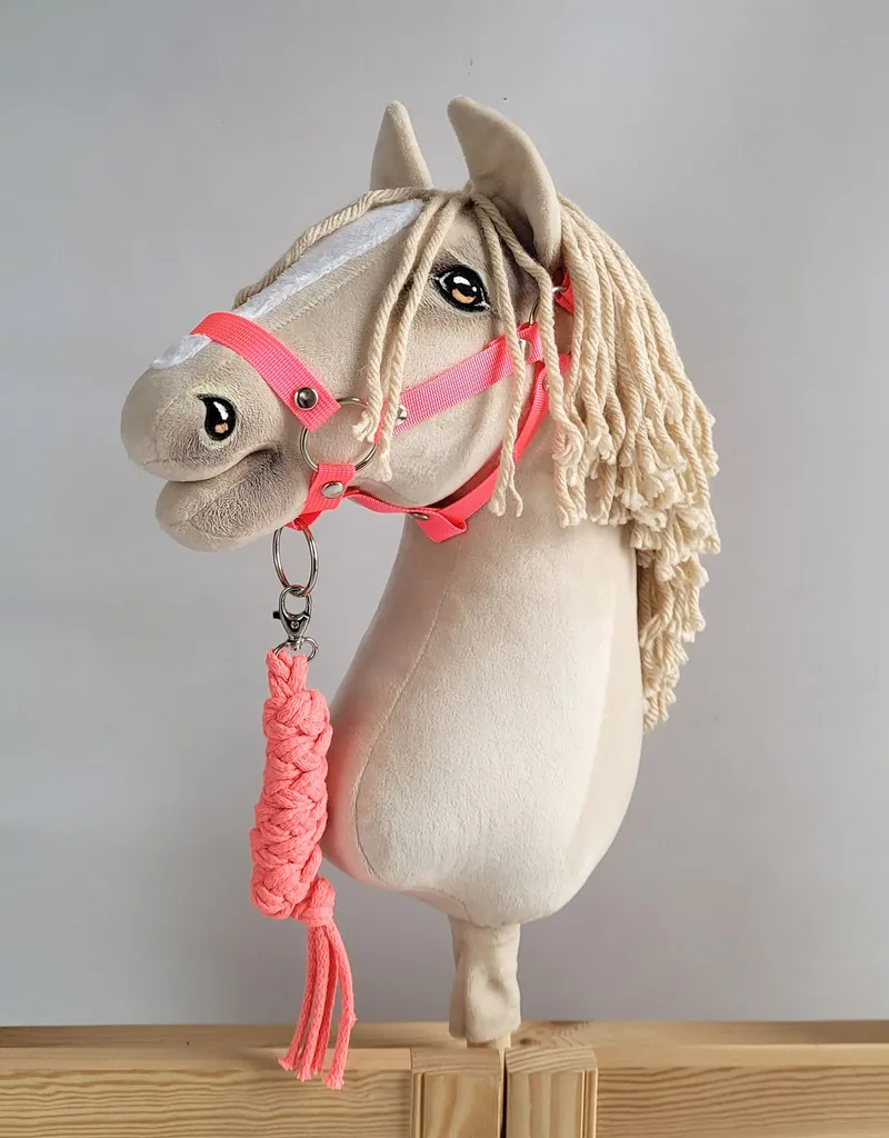 Zestaw Do Hobby Horse: Kantar Uwiąz Ze Sznurka Neon-Pink TUM-TUM