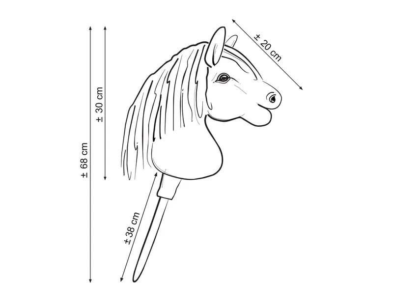 Kantar Dla Konia Hobby Horse Uniwersalny Zapinany Neon Orange TUM-TUM