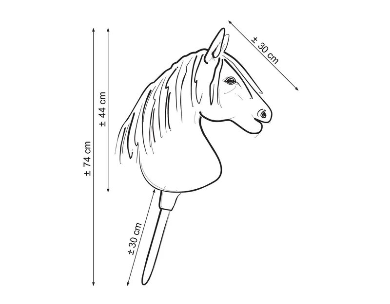 Kantar Regulowany Dla Konia Hobby Horse TUM-TUM - Niebieski