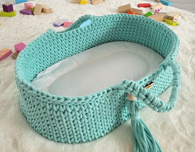 Kosz Mojżesza Boho Bawełniany Nosidełko Dla Lalek Drewnianą TUM-TUM