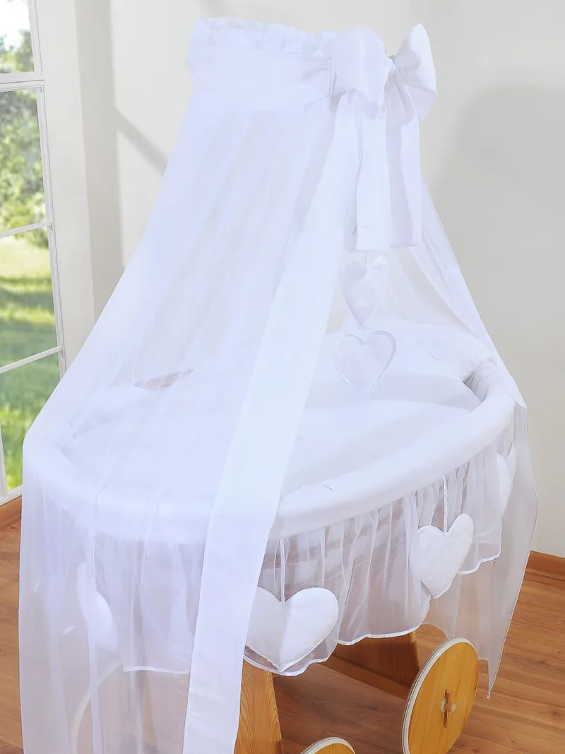 Wiklinowy Kosz Mojżesza Baldachimem Deluxe Amelia Naturalny TUM-TUM